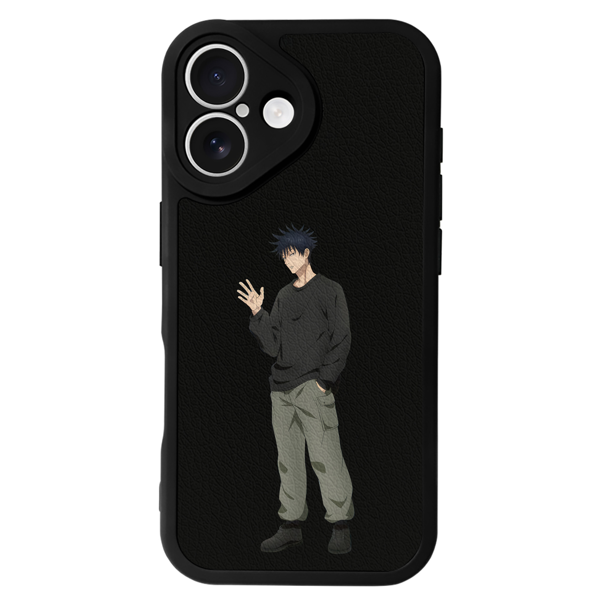（画像用） 呪術廻戦 Jujutsu Kaisen 【iPhone 16シリーズ対応】シリコンスマホケース（レザー調） 材質：シリコン